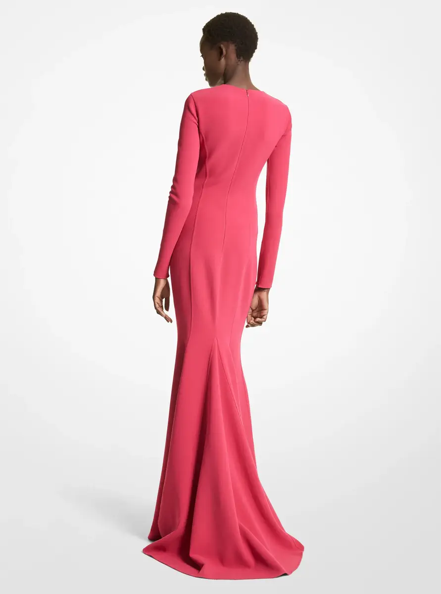 Michael Kors Collection Stretch Wool Fishtail Gown in Pink | Thumbnail 2 Michael Kors Collection Stretch Wool Fishtail Gown in Pink | Thumbnail 2