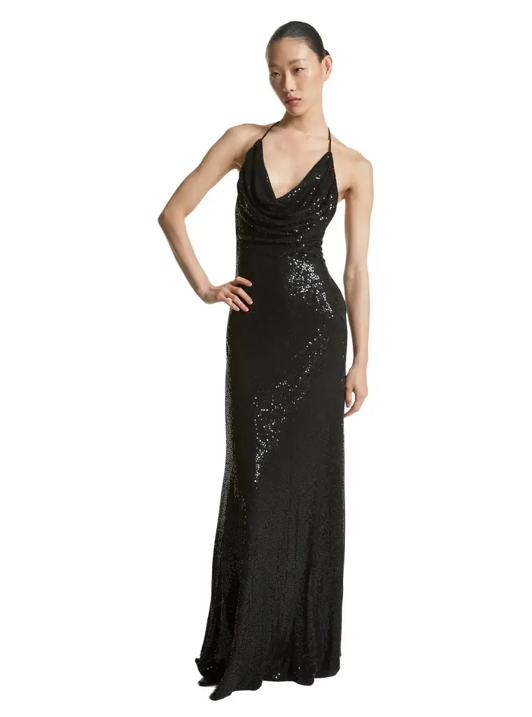 Michael Kors Collection Hand-Embroidered Sequin Viscose Cowl Gown | Image 1 Michael Kors Collection Hand-Embroidered Sequin Viscose Cowl Gown | Image 1