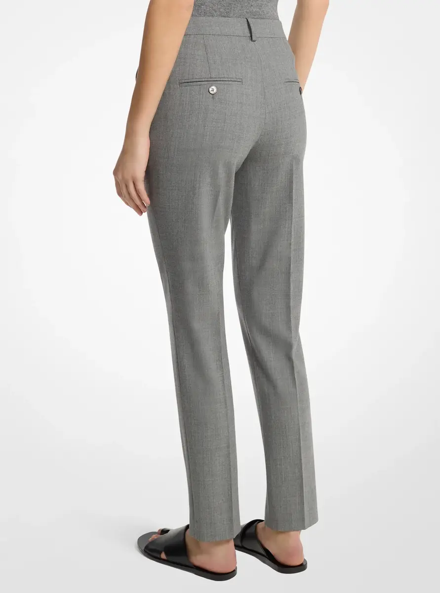 Michael Kors Collection Samantha Stretch Wool Pants in Grey | Thumbnail 2 Michael Kors Collection Samantha Stretch Wool Pants in Grey | Thumbnail 2