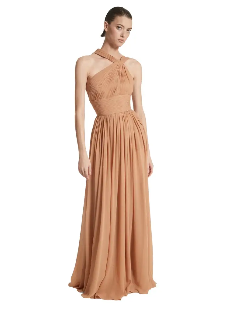 Michael Kors Collection Hand-Gathered Silk Chiffon One-Shoulder Gown | Image 1 Michael Kors Collection Hand-Gathered Silk Chiffon One-Shoulder Gown | Image 1