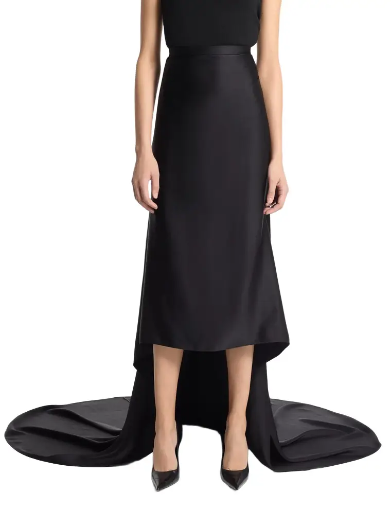 Michael Kors Collection Satin Charmeuse Skirt With Train | Image 1 Michael Kors Collection Satin Charmeuse Skirt With Train | Image 1