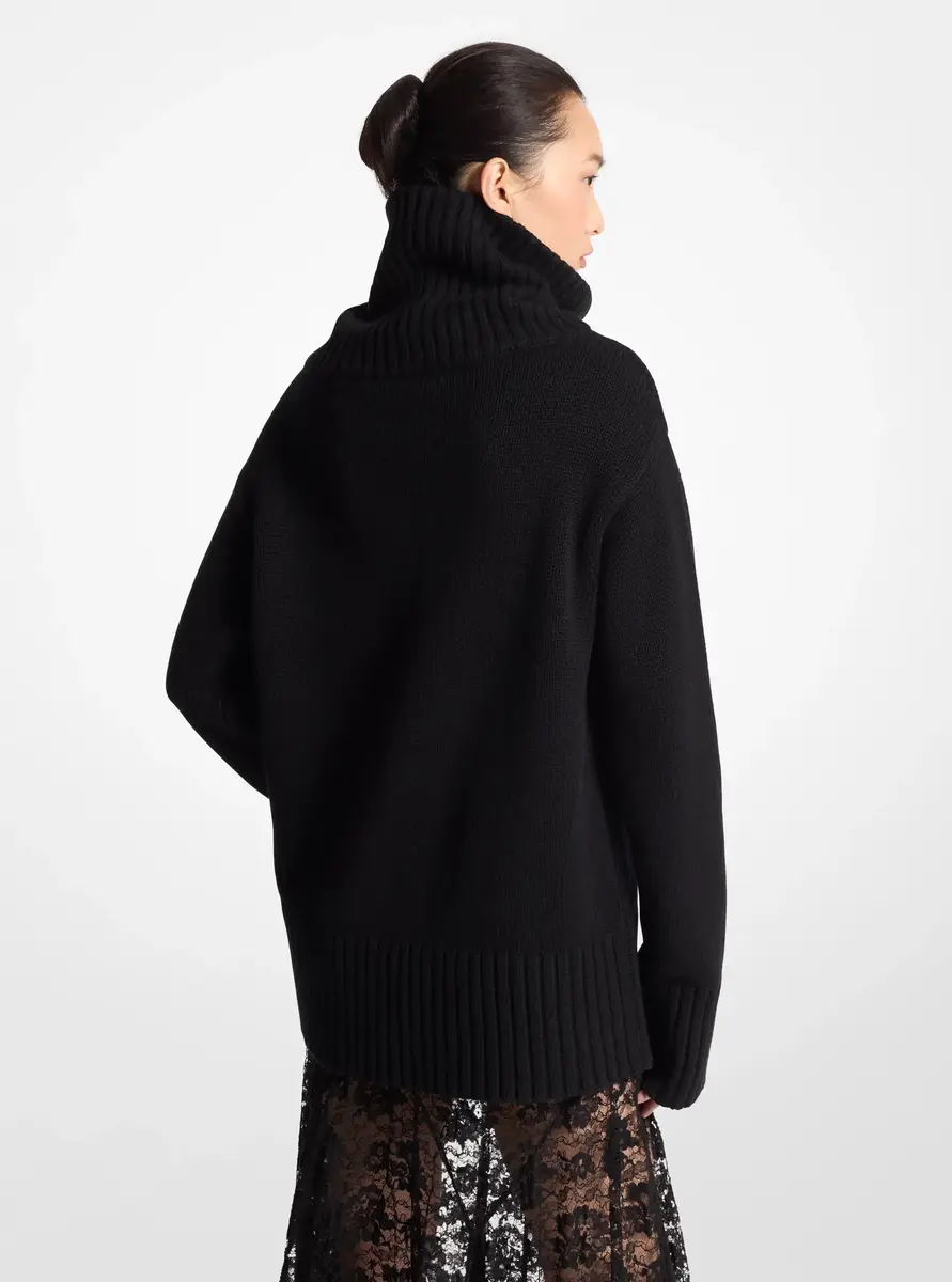 Michael Kors Collection Cashmere Turtleneck Sweater in Black | Thumbnail 2