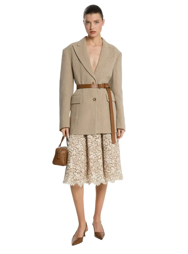 Michael Kors Collection Linen Carved Blazer | Image 1 Michael Kors Collection Linen Carved Blazer | Image 1