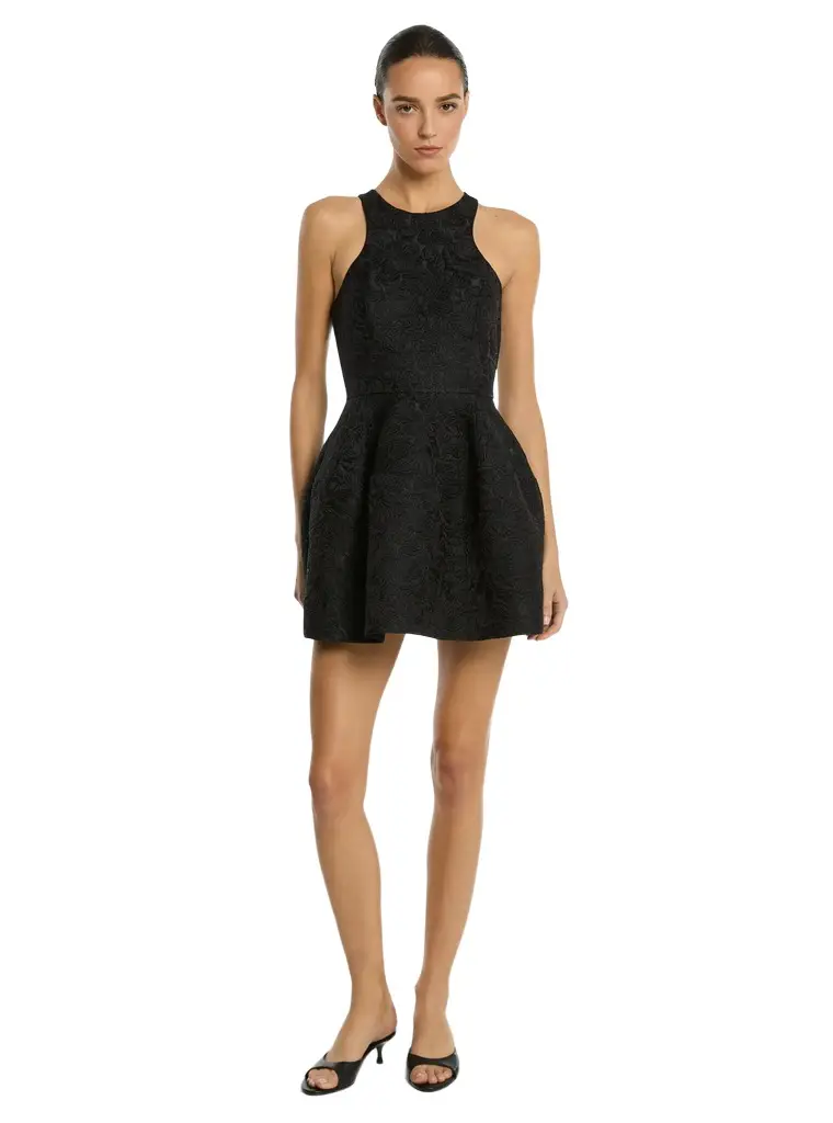 Michael Kors Collection Floral Matelassé Racerback Bubble Dress | Image 1 Michael Kors Collection Floral Matelassé Racerback Bubble Dress | Image 1