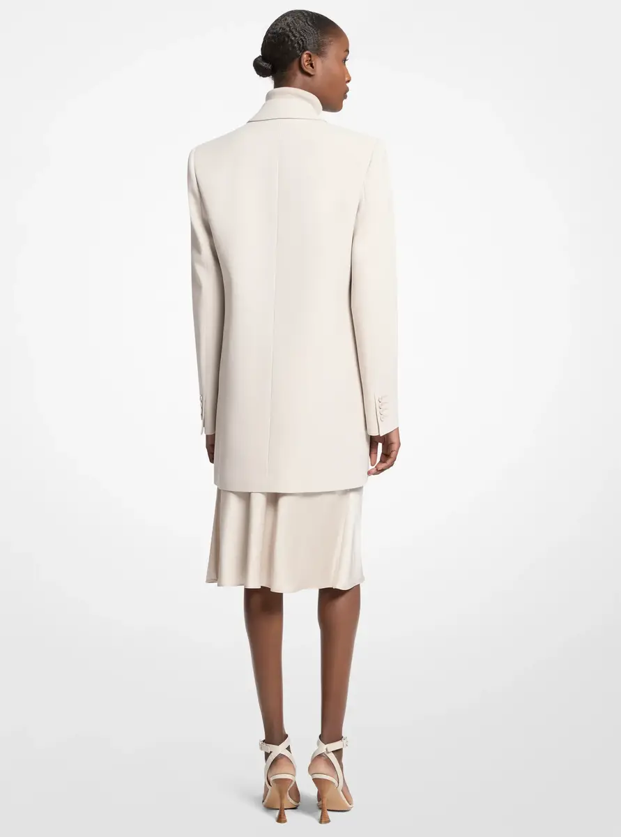Michael Kors Collection Double Crepe Sablé Boyfriend Blazer in Natural | Thumbnail 2 Michael Kors Collection Double Crepe Sablé Boyfriend Blazer in Natural | Thumbnail 2