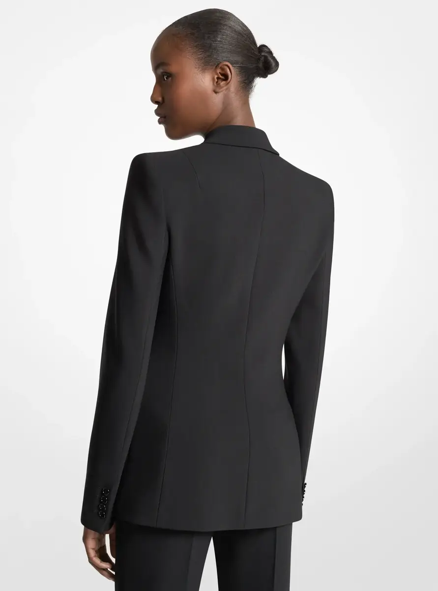 Michael Kors Collection Stretch Wool Crepe Blazer in Black | Thumbnail 2 Michael Kors Collection Stretch Wool Crepe Blazer in Black | Thumbnail 2