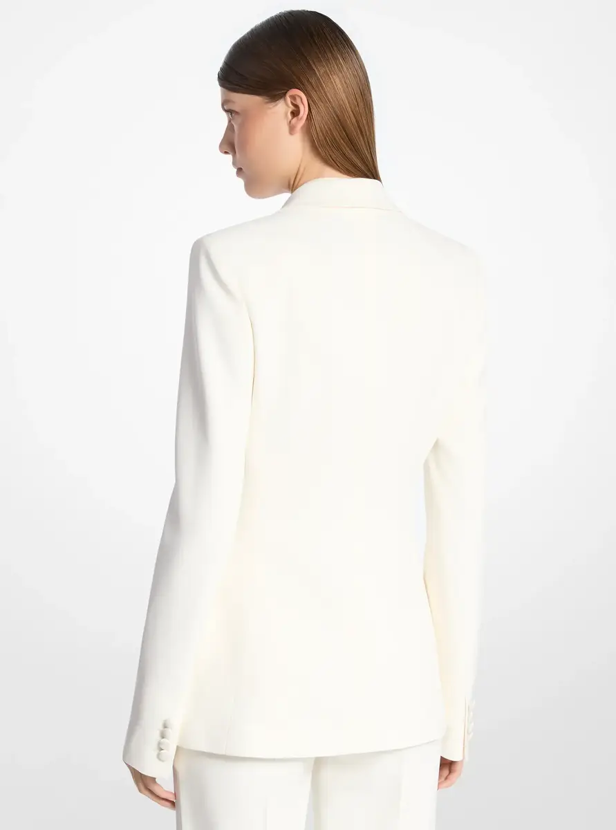 Michael Kors Collection Georgina Hand Embellished Double Crepe Sablé Blazer in Natural | Thumbnail 2 Michael Kors Collection Georgina Hand Embellished Double Crepe Sablé Blazer in Natural | Thumbnail 2