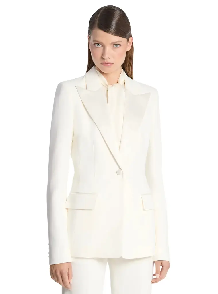Michael Kors Collection Georgina Hand Embellished Double Crepe Sablé Blazer | Image 1 Michael Kors Collection Georgina Hand Embellished Double Crepe Sablé Blazer | Image 1