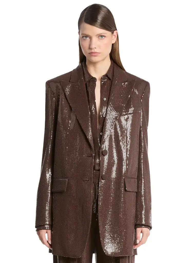 Michael Kors Collection Sequined Boyfriend Blazer | Image 1 Michael Kors Collection Sequined Boyfriend Blazer | Image 1