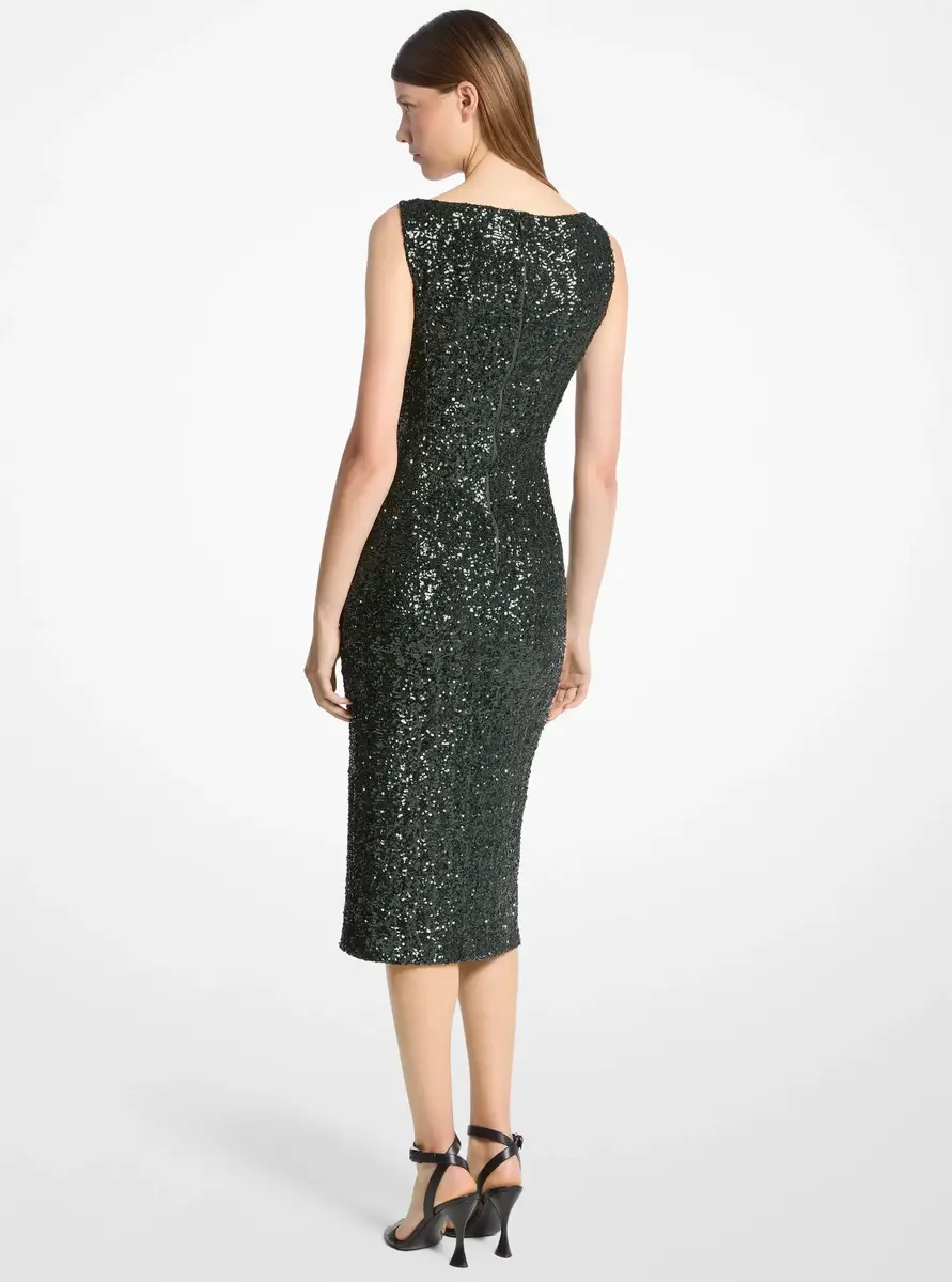 Michael Kors Collection Sequined Dress in Green | Thumbnail 2 Michael Kors Collection Sequined Dress in Green | Thumbnail 2