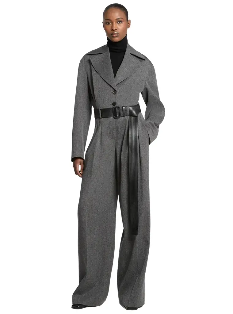 Michael Kors Collection Covert Twill Wool Jumpsuit | Image 1 Michael Kors Collection Covert Twill Wool Jumpsuit | Image 1