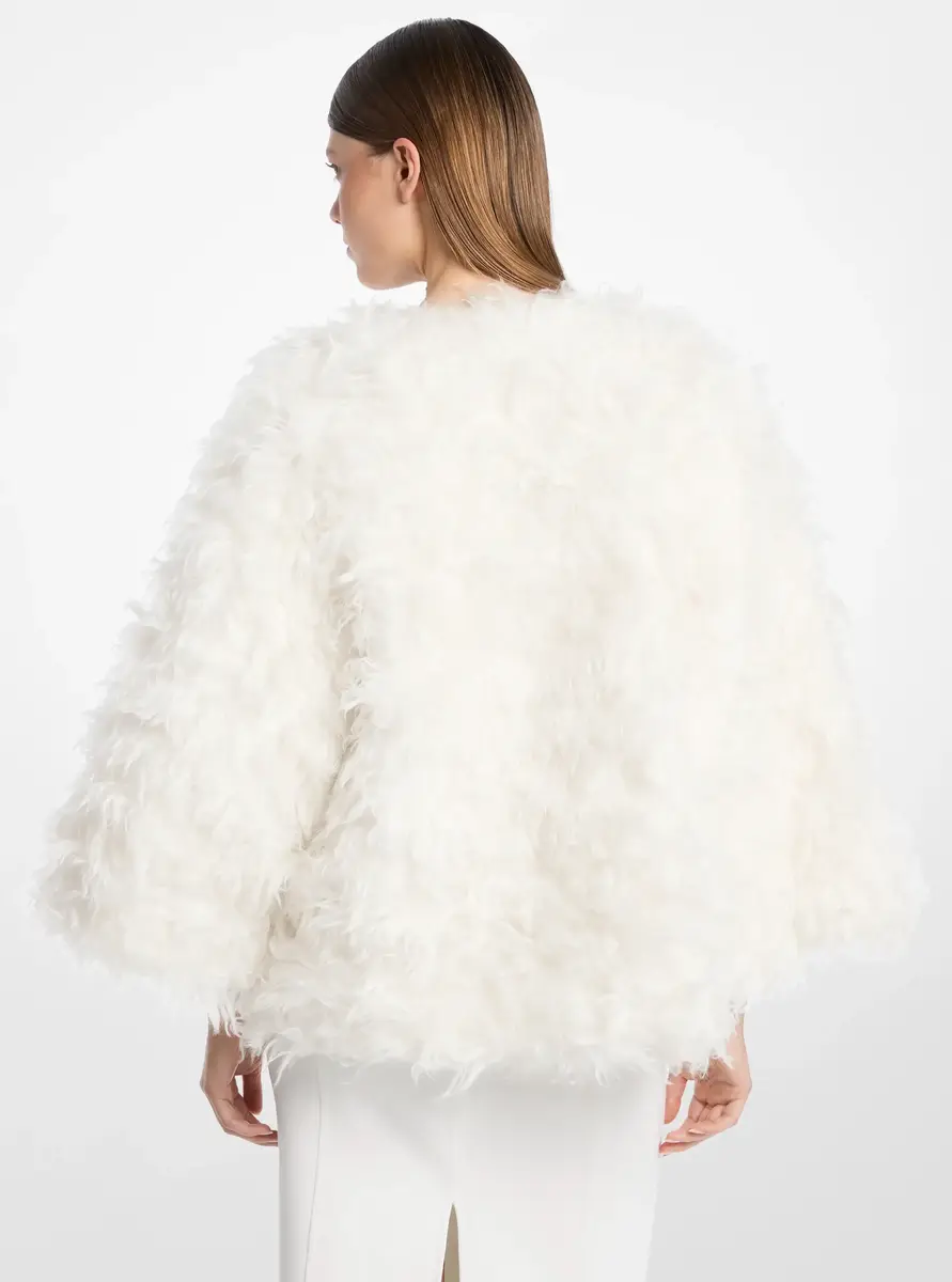 Michael Kors Collection Mohair Blend Jacket in Natural | Thumbnail 2 Michael Kors Collection Mohair Blend Jacket in Natural | Thumbnail 2