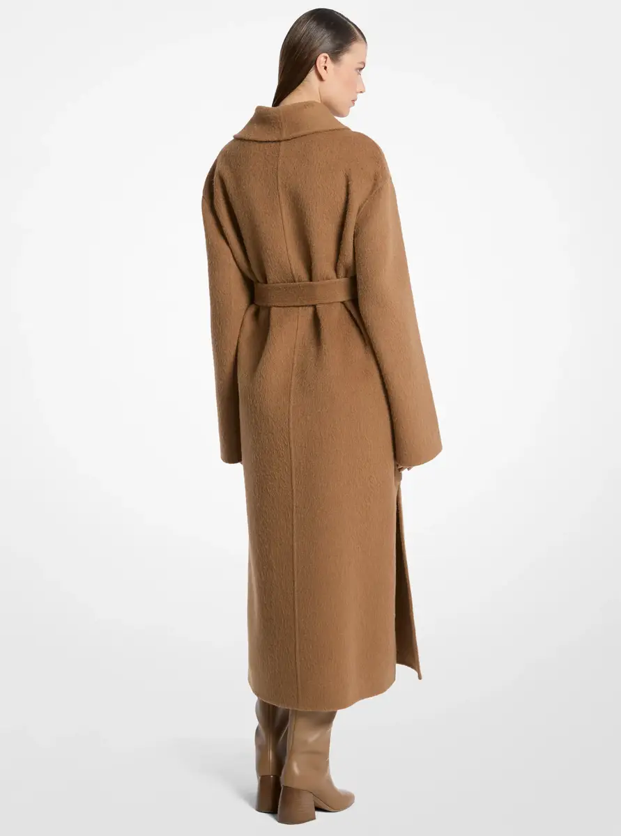 Michael Kors Collection Double Faced Brushed Alpaca Blend Bathrobe Coat in | Thumbnail 2 Michael Kors Collection Double Faced Brushed Alpaca Blend Bathrobe Coat in | Thumbnail 2