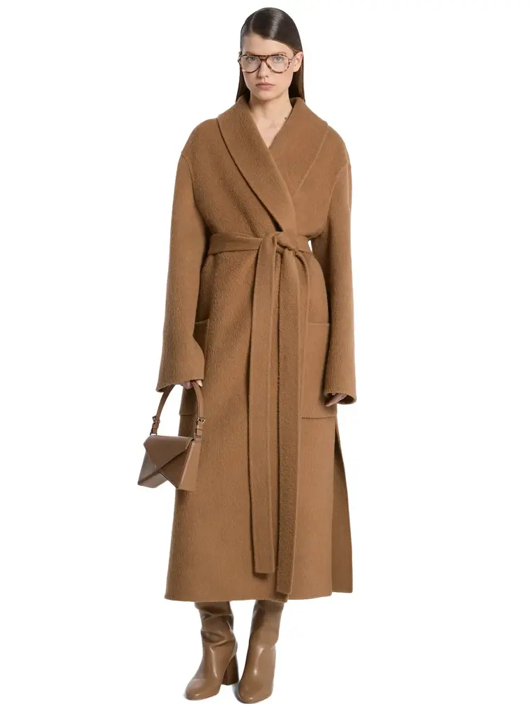 Michael Kors Collection Double Faced Brushed Alpaca Blend Bathrobe Coat | Image 1 Michael Kors Collection Double Faced Brushed Alpaca Blend Bathrobe Coat | Image 1