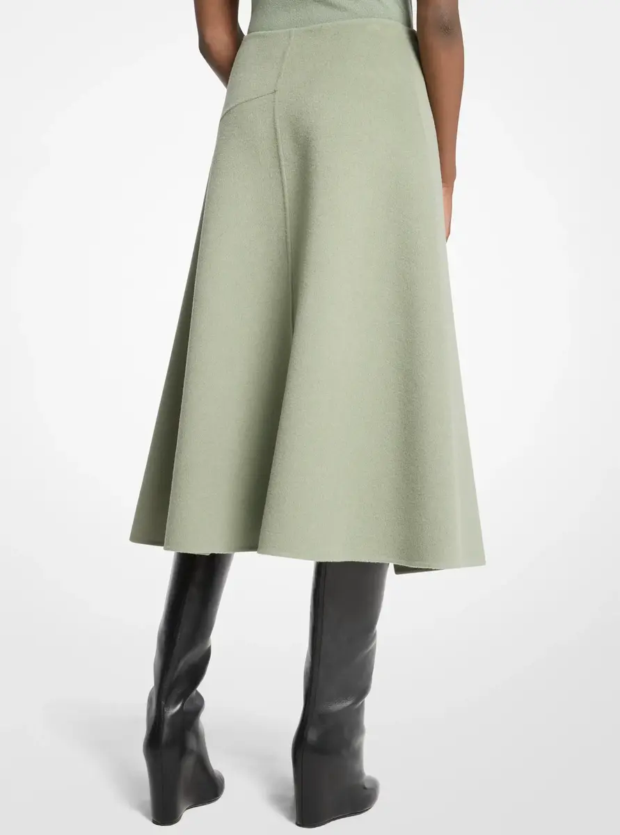 Michael Kors Collection Double Faced Wool Wrap Skirt in Green | Thumbnail 2 Michael Kors Collection Double Faced Wool Wrap Skirt in Green | Thumbnail 2