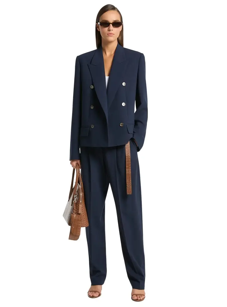 Michael Kors Collection Double-Breasted Wool Serge Admiral Blazer | Image 1 Michael Kors Collection Double-Breasted Wool Serge Admiral Blazer | Image 1