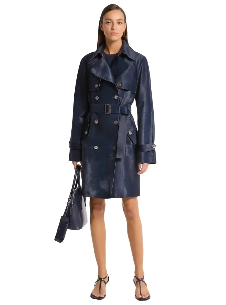 Michael Kors Collection Calf Hair Trench Coat | Image 1 Michael Kors Collection Calf Hair Trench Coat | Image 1