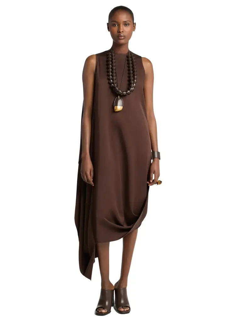 Michael Kors Collection Draped Techno Satin Sail Dress | Image 1 Michael Kors Collection Draped Techno Satin Sail Dress | Image 1