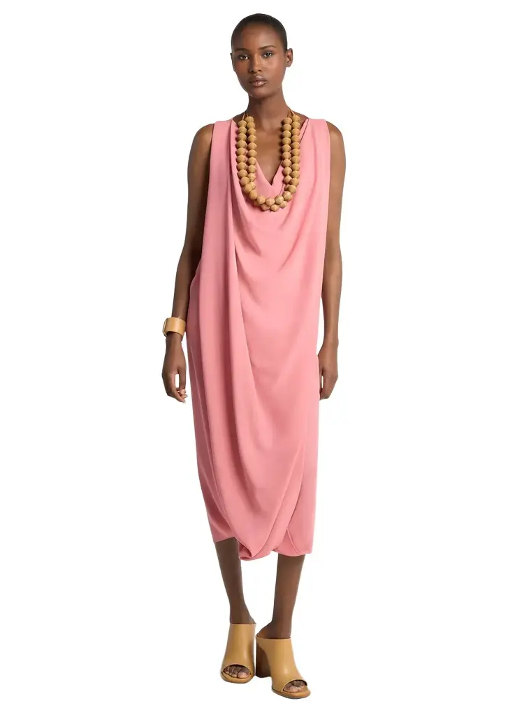 Michael Kors Collection Wool Crepe Cowl-Neck Dress | Image 1 Michael Kors Collection Wool Crepe Cowl-Neck Dress | Image 1