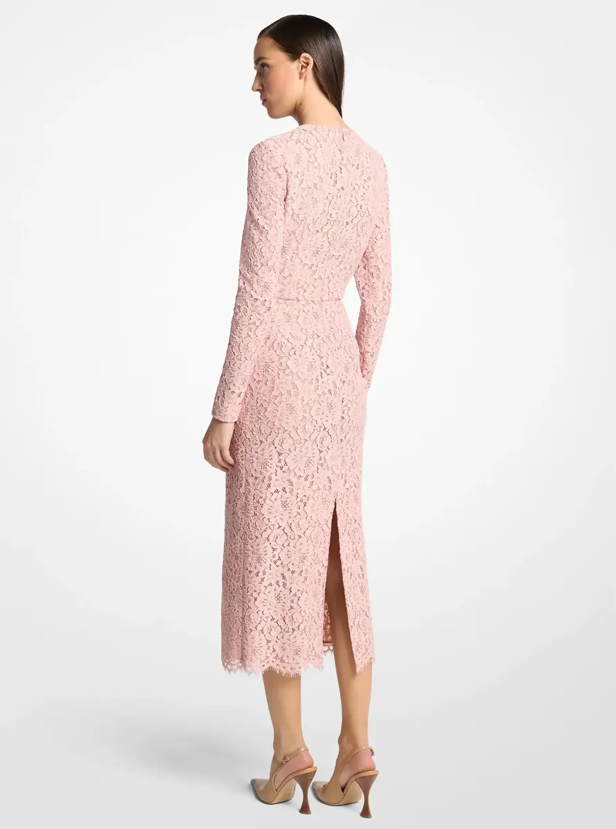 Michael Kors Collection Corded Floral Lace Sheath Dress in Purple | Thumbnail 2