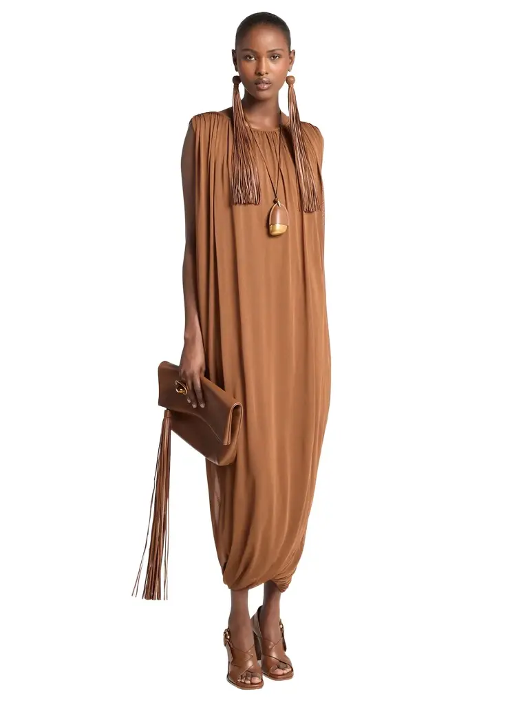 Michael Kors Collection Draped Chiffon Jersey Dress | Image 1 Michael Kors Collection Draped Chiffon Jersey Dress | Image 1