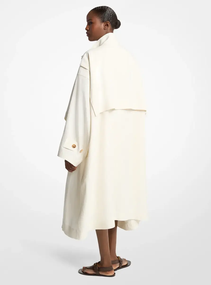 Michael Kors Collection Linen Wind Coat in | Thumbnail 2 Michael Kors Collection Linen Wind Coat in | Thumbnail 2