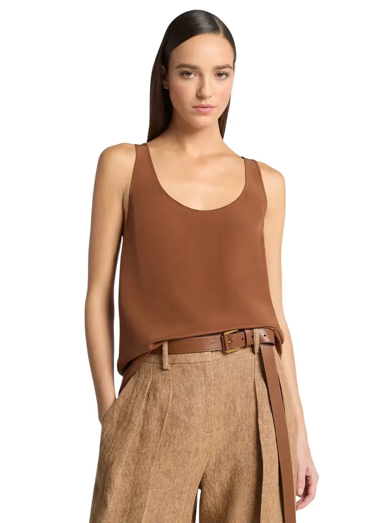 Michael Kors Collection Silk Crepe De Chine Tank Top | Image 1 Michael Kors Collection Silk Crepe De Chine Tank Top | Image 1