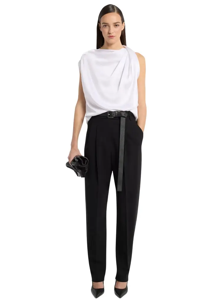 Michael Kors Collection Draped Satin Blouse | Image 1 Michael Kors Collection Draped Satin Blouse | Image 1