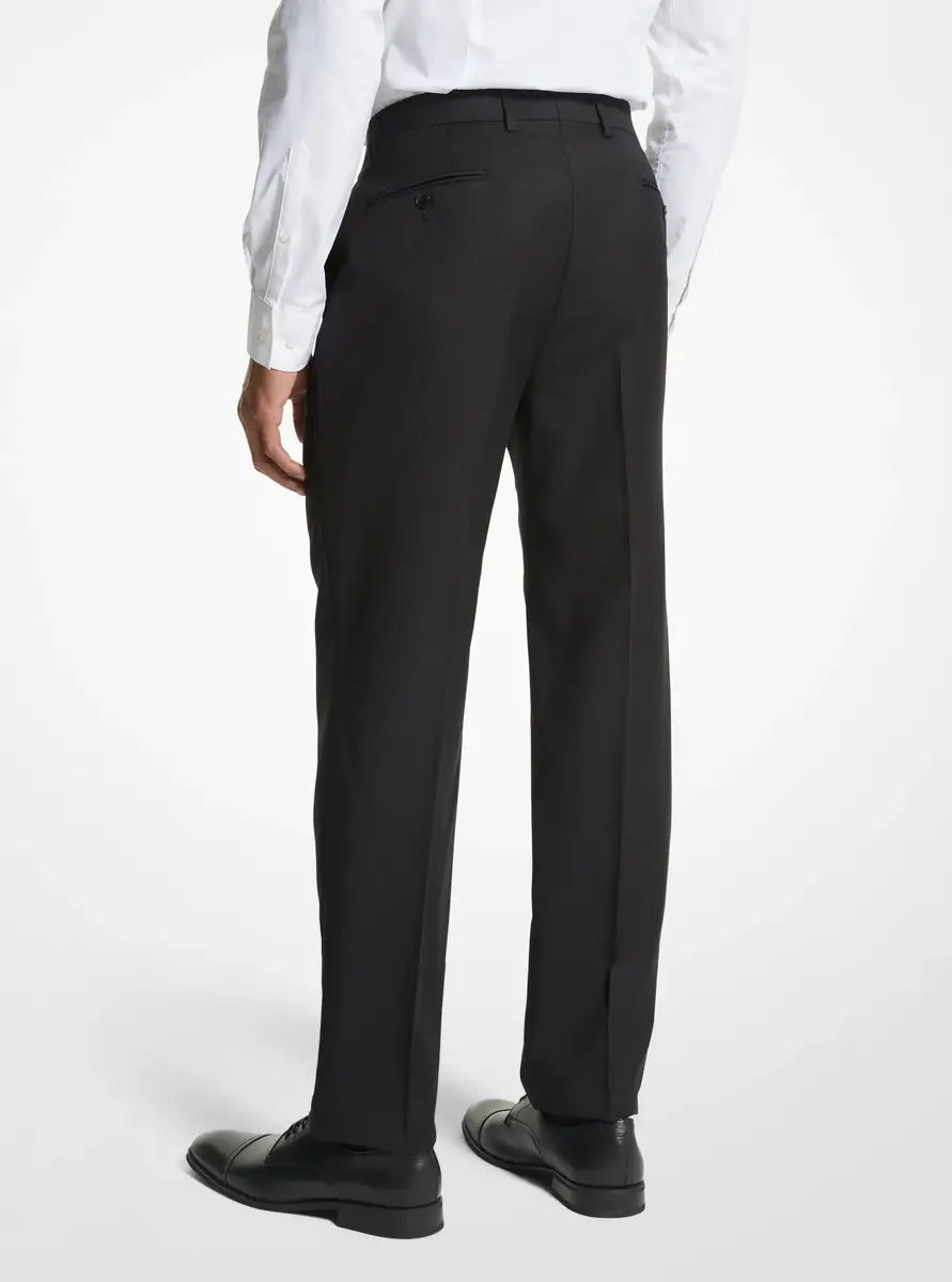 Michael Kors Collection Modern-Fit Wool Blend Suit Pants in Black | Thumbnail 2 Michael Kors Collection Modern-Fit Wool Blend Suit Pants in Black | Thumbnail 2
