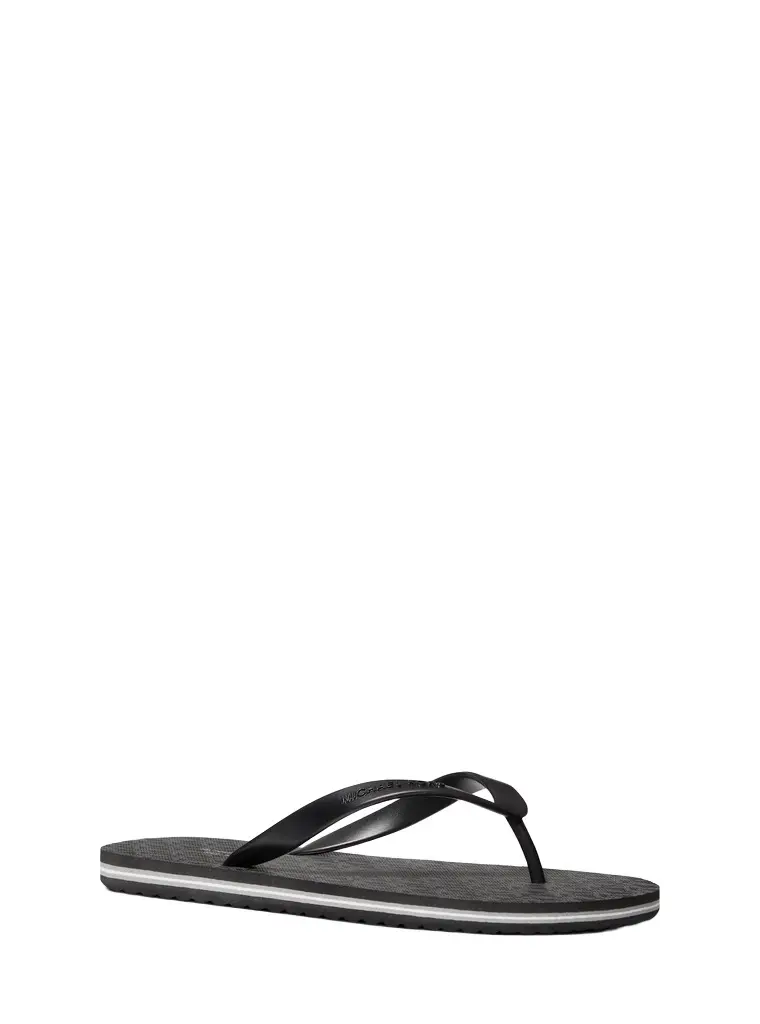 Michael Kors Collection Travis Logo Flip-Flop in Brown