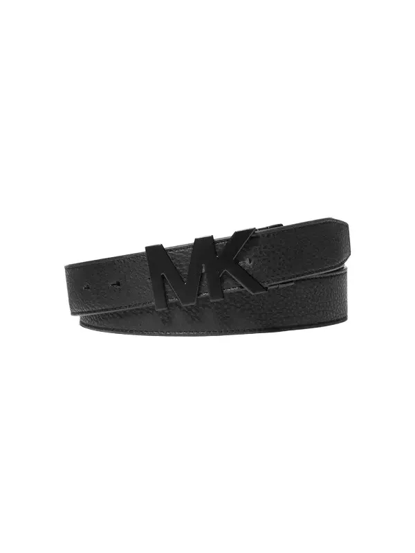 Michael Kors Collection Reversible Signature Logo Buckle Belt in Black