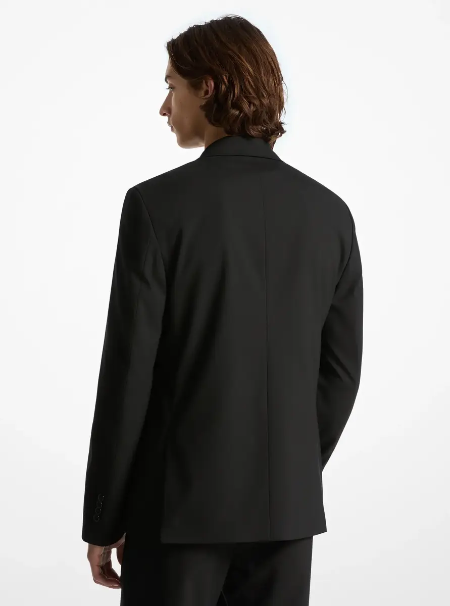 Michael Kors Collection Stretch Tech Tailored Blazer in Black | Thumbnail 2