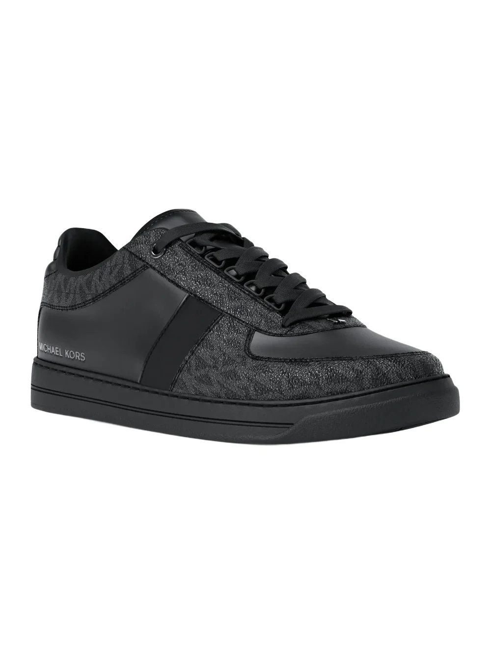 Brady Signature Logo and Leather Sneaker in Black Brady Signature Logo and Leather Sneaker in Black