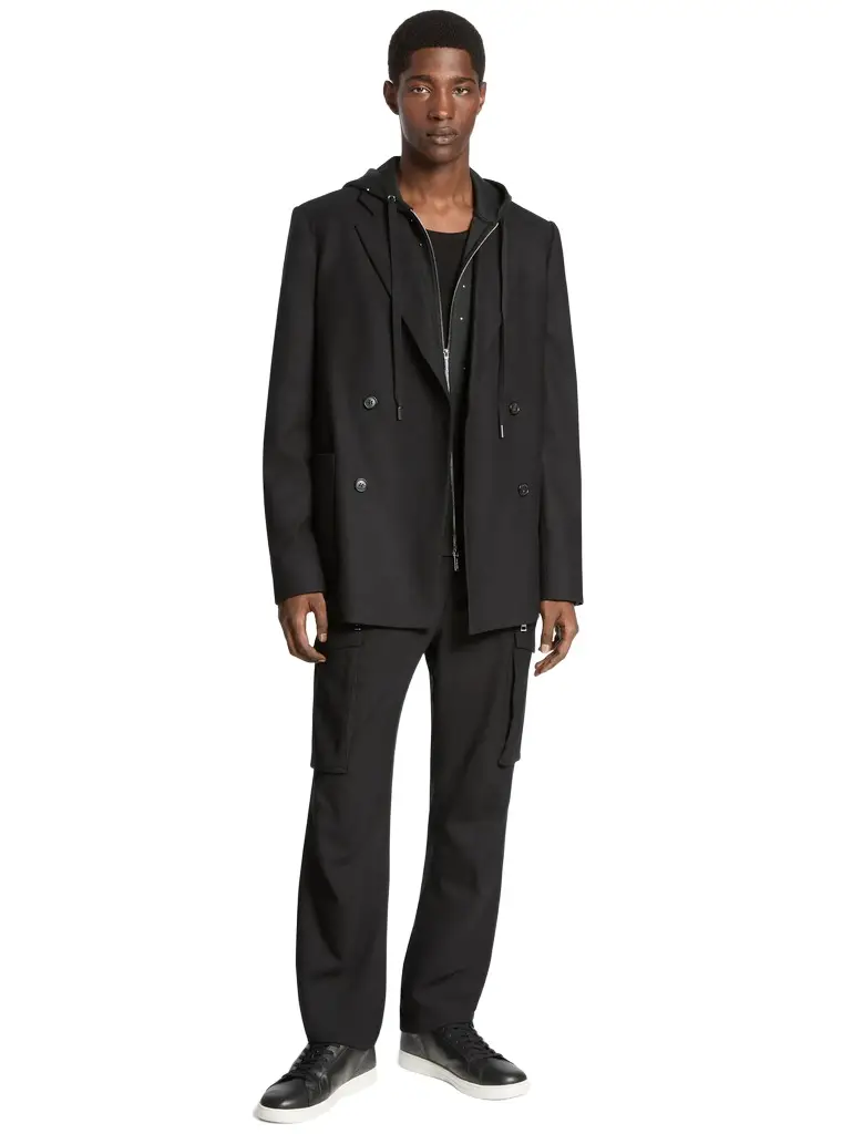 Michael Kors Collection Stretch Wool Flannel Double-Breasted Blazer in