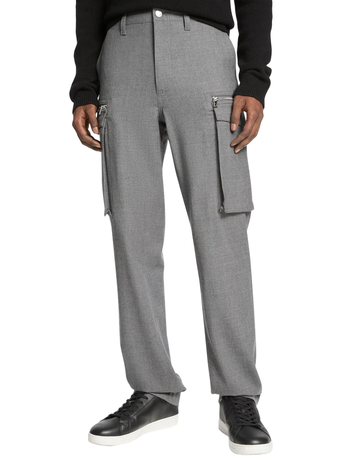 Stretch Wool Cargo Pants in Grey Stretch Wool Cargo Pants in Grey