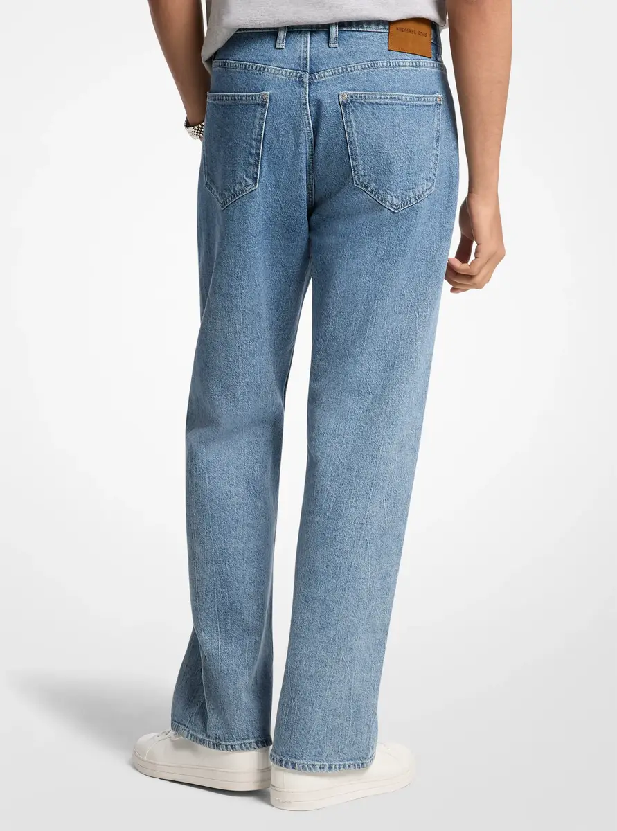 Michael Kors Collection Arden Relaxed-Fit Stretch Denim Jeans in Blue | Thumbnail 2