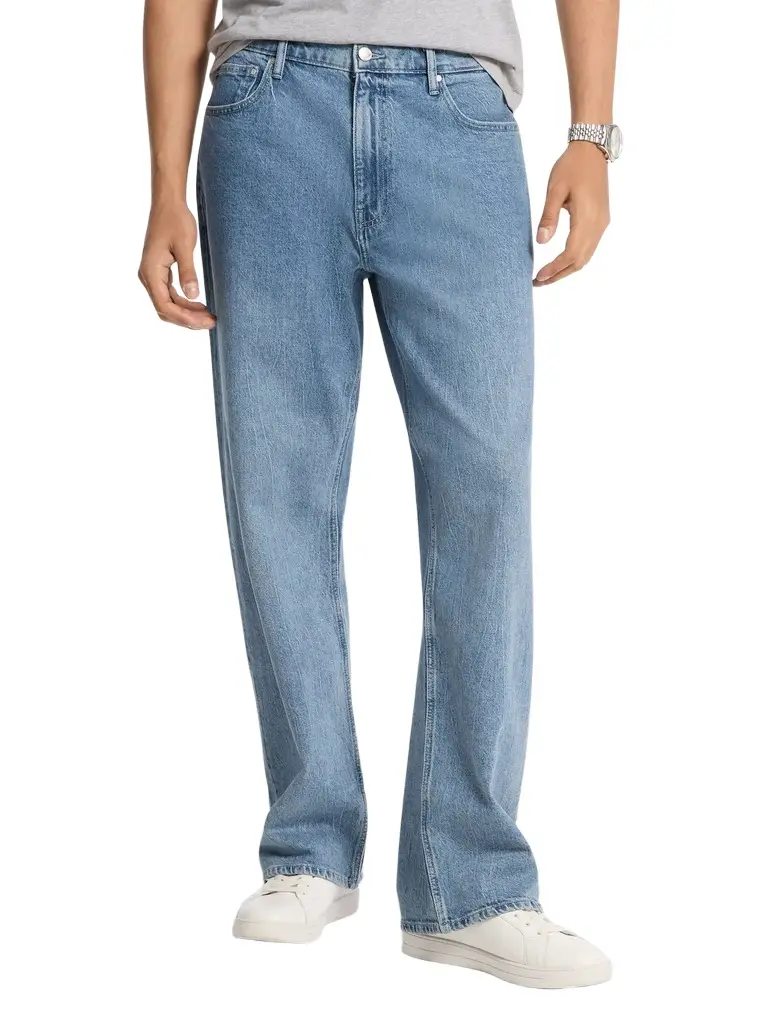 Michael Kors Collection Arden Relaxed-Fit Stretch Denim Jeans in Blue