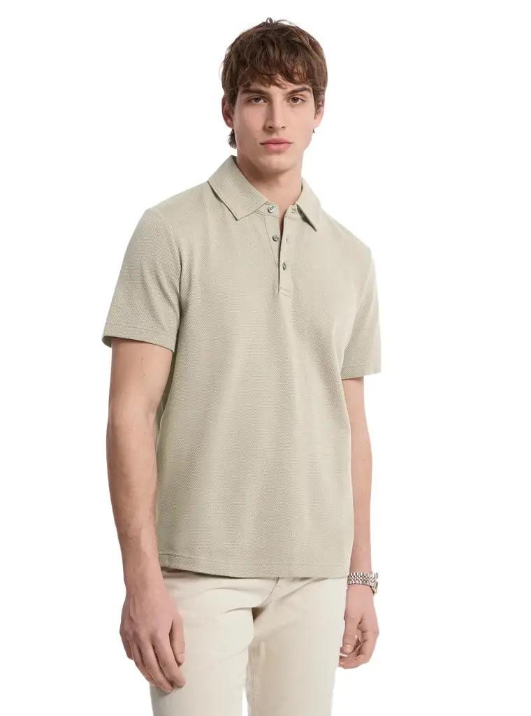 Michael Kors Collection Stretch Cotton Polo Shirt in Grey