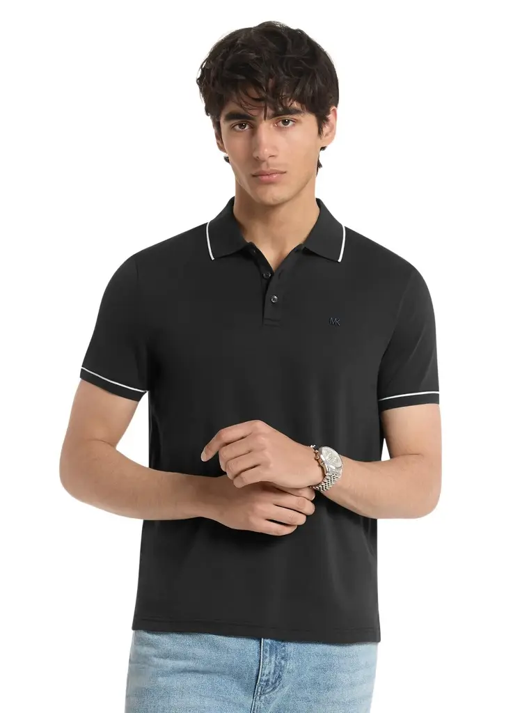Michael Kors Collection Gramercy Cotton Polo Shirt | Image 1 Michael Kors Collection Gramercy Cotton Polo Shirt | Image 1