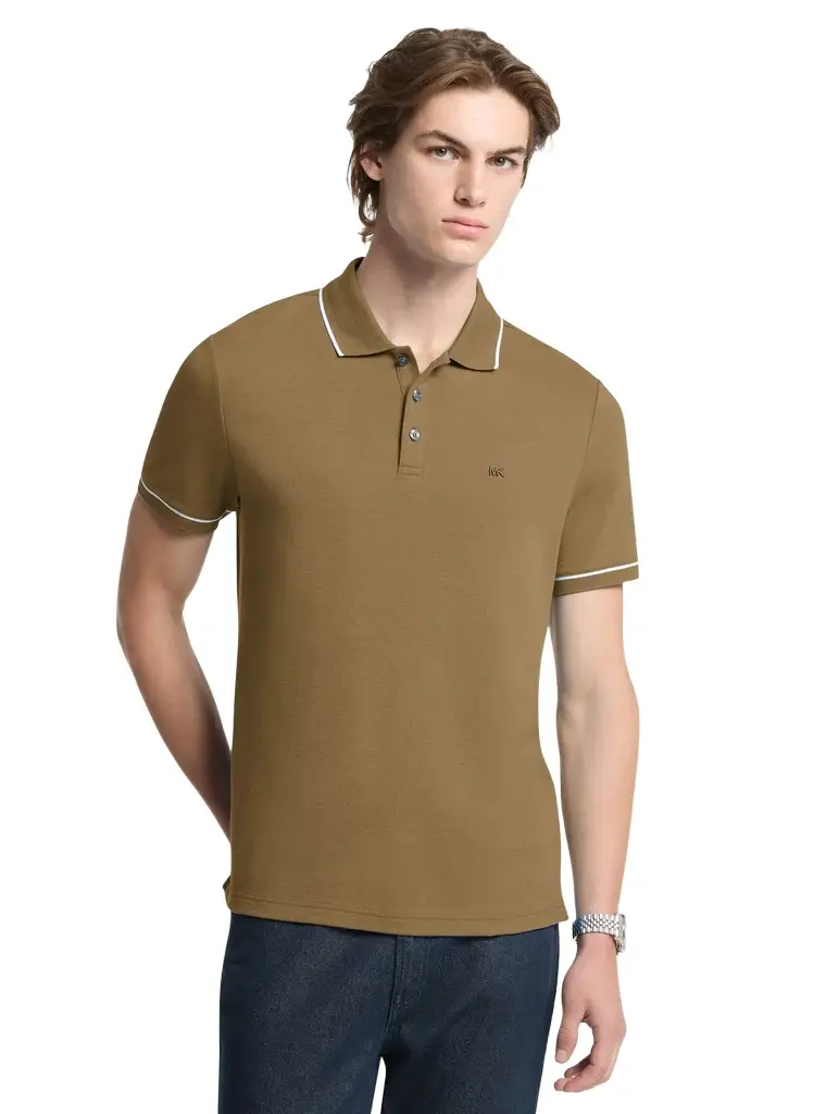 Michael Kors Collection Gramercy Cotton Polo Shirt | Image 1 Michael Kors Collection Gramercy Cotton Polo Shirt | Image 1