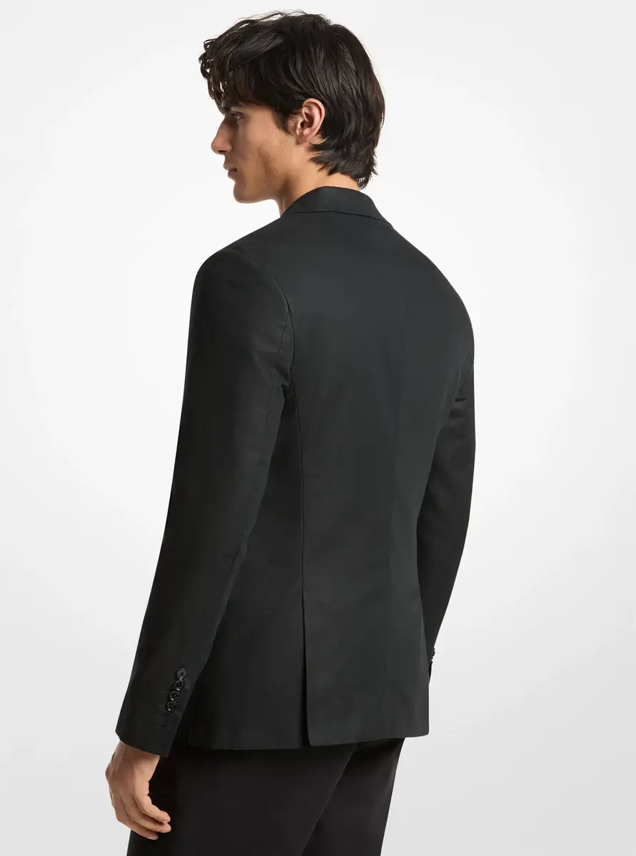 Michael Kors Collection Linen And Cotton Blazer in Black | Thumbnail 2