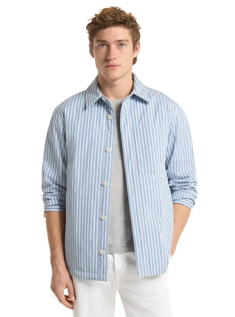 Michael Kors Collection Striped Cotton Poplin Shirt Jacket | Image 1 Michael Kors Collection Striped Cotton Poplin Shirt Jacket | Image 1