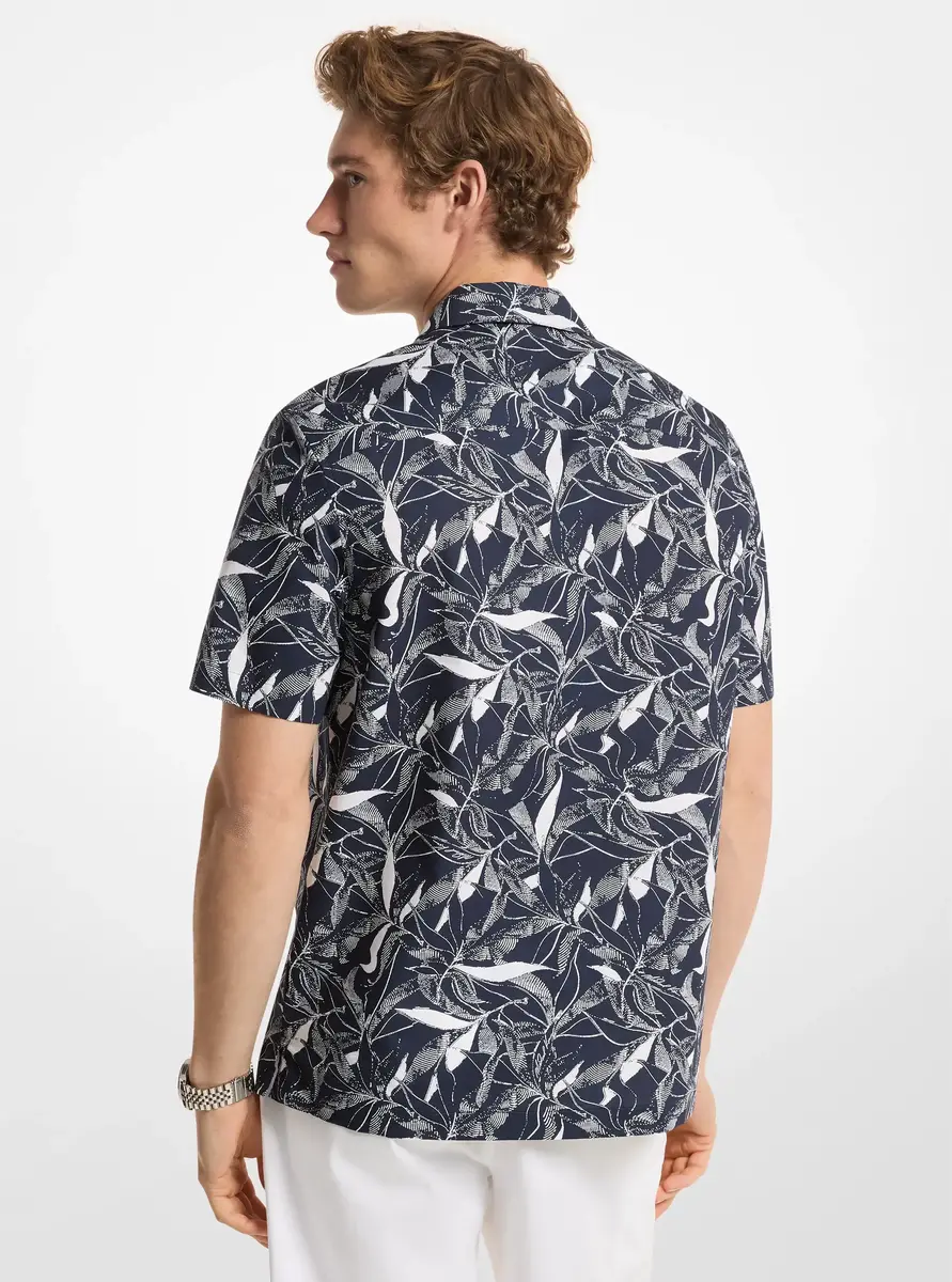 Michael Kors Collection Floral Print Cotton Blend Shirt in | Thumbnail 2 Michael Kors Collection Floral Print Cotton Blend Shirt in | Thumbnail 2