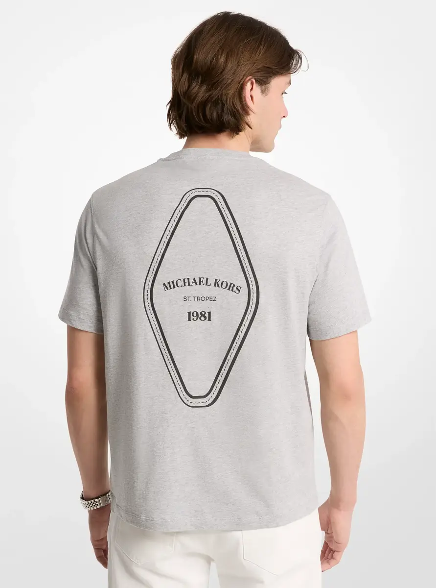 Michael Kors Collection Graphic Logo Cotton T-Shirt in | Thumbnail 2
