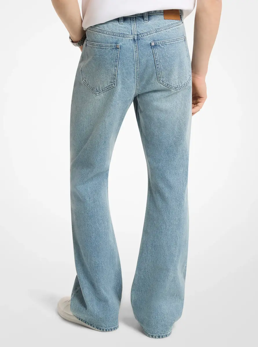 Michael Kors Collection Bootcut Denim Jeans in Blue | Thumbnail 2