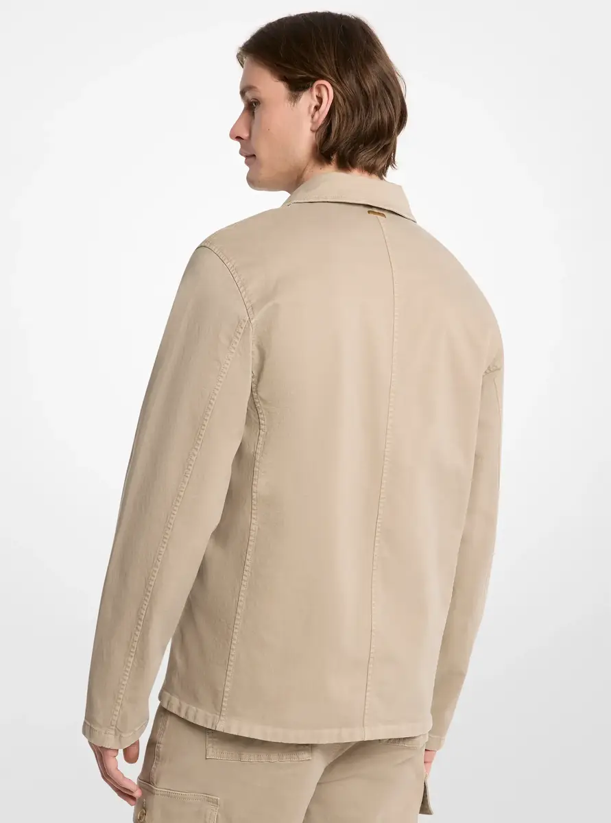 Michael Kors Collection Stretch Cotton Twill Chore Jacket in Green | Thumbnail 2 Michael Kors Collection Stretch Cotton Twill Chore Jacket in Green | Thumbnail 2