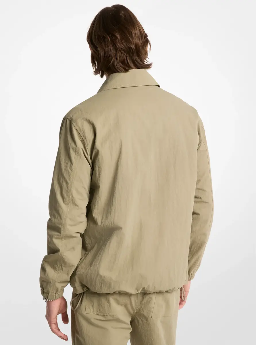 Michael Kors Collection Crinkled Nylon Jacket in Green | Thumbnail 2 Michael Kors Collection Crinkled Nylon Jacket in Green | Thumbnail 2