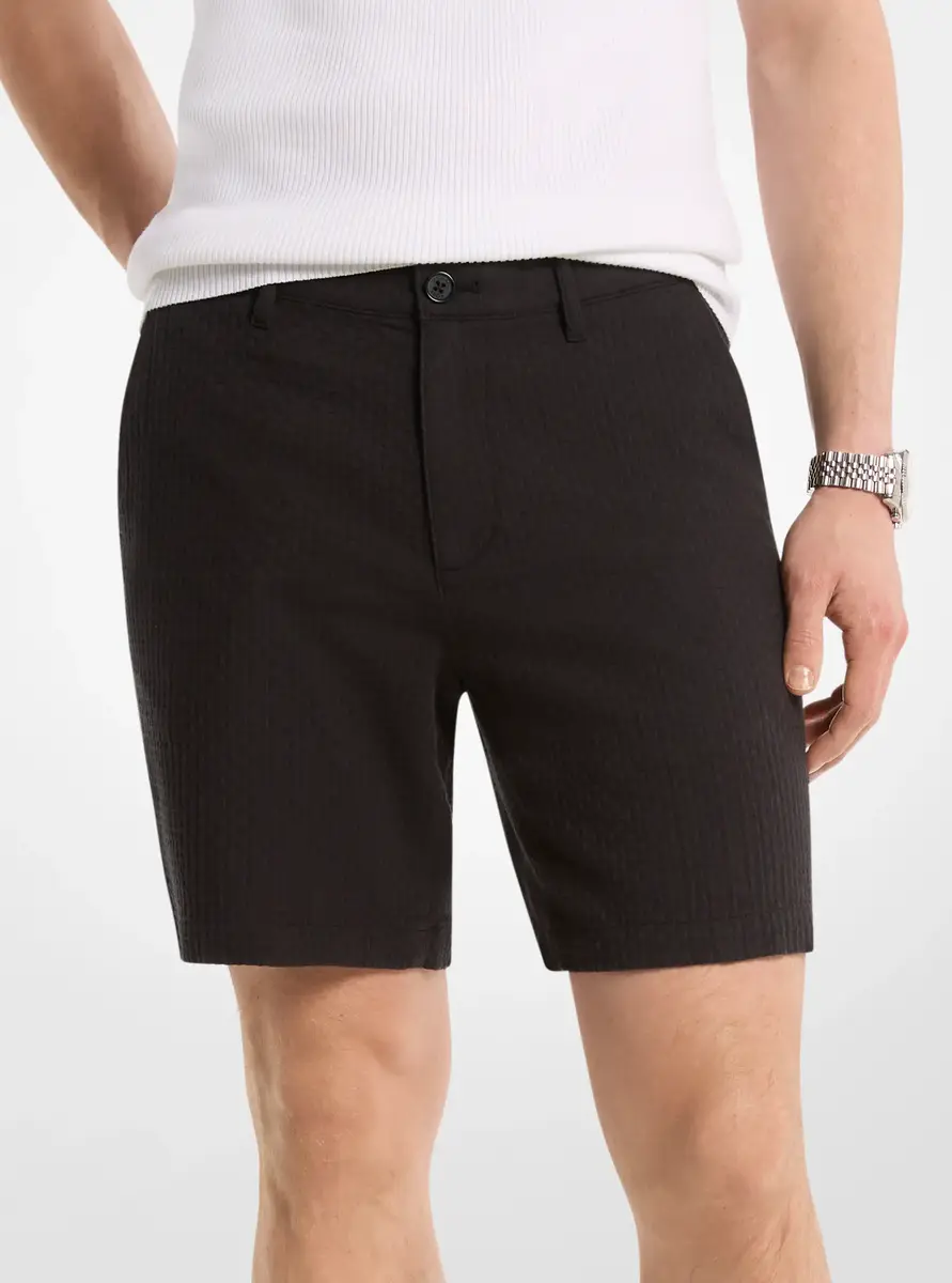 Michael Kors Collection Cotton Waffle Shorts | Image 1 Michael Kors Collection Cotton Waffle Shorts | Image 1