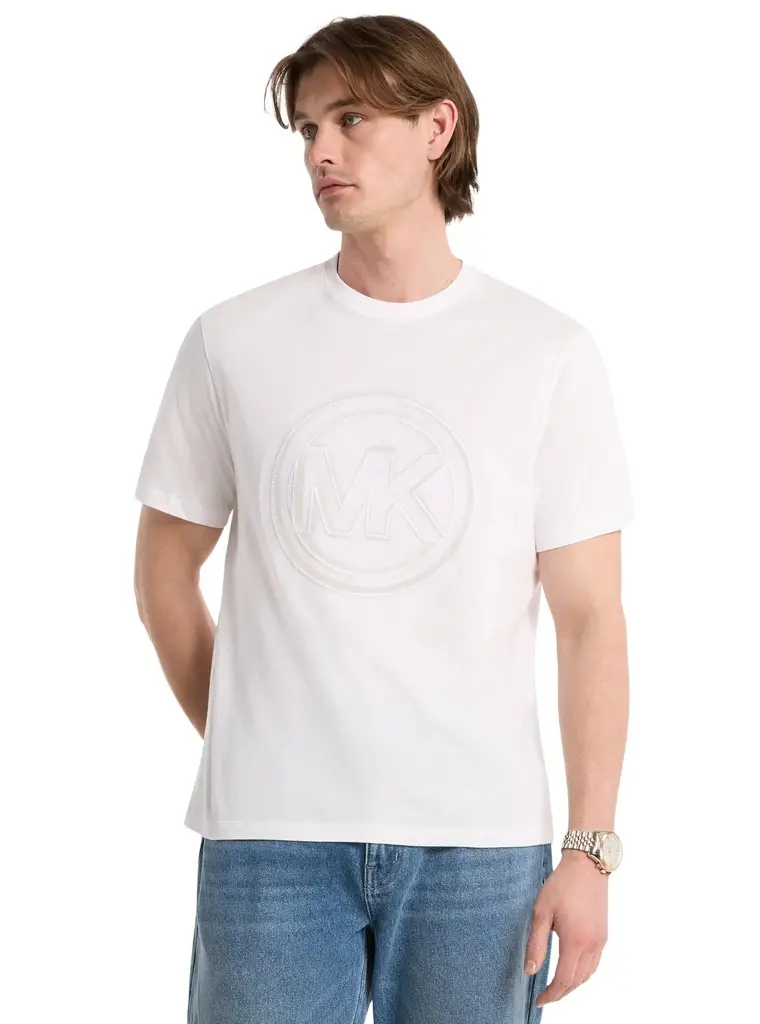 Michael Kors Collection Logo Charm Cotton Jersey T-Shirt in