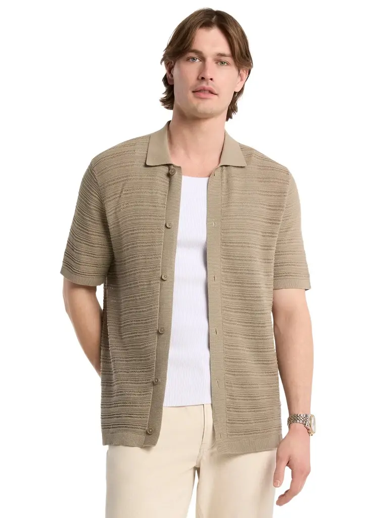 Michael Kors Collection Open-Stitch Cotton Shirt | Image 1 Michael Kors Collection Open-Stitch Cotton Shirt | Image 1